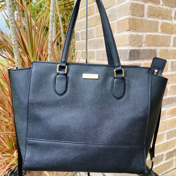 Kate spade black large satchel crossbody - Picture 5 of 8